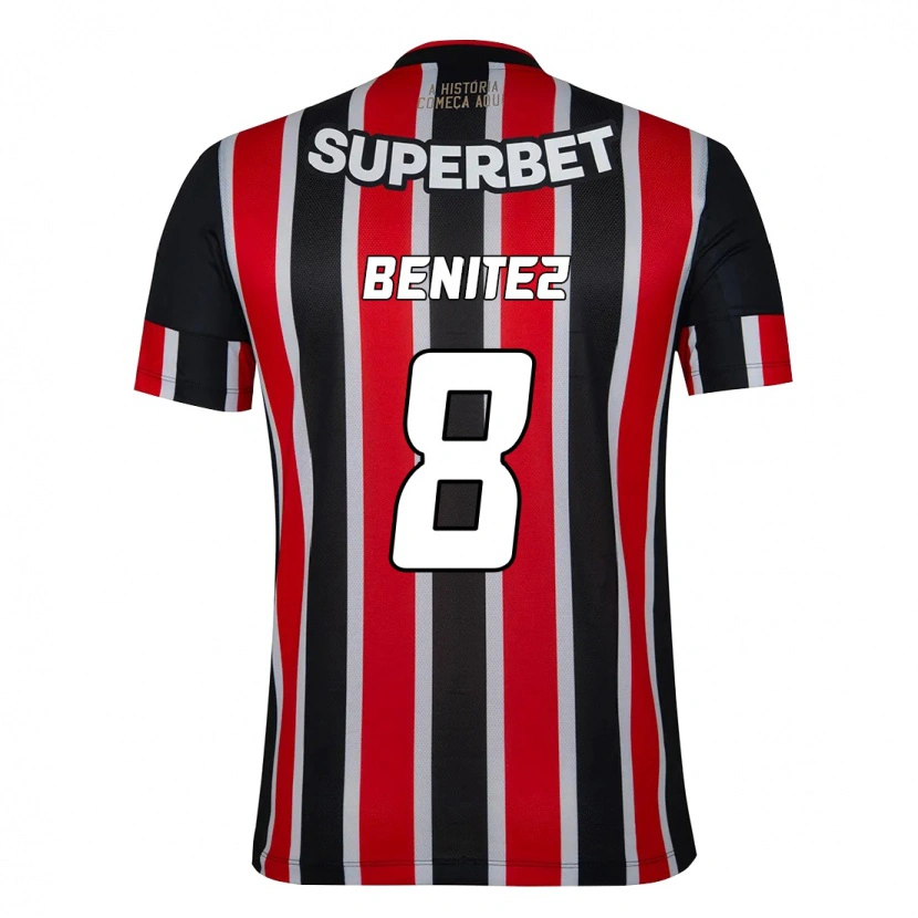 Danxen Heren Martin Benitez #8 Zwart Rood Uitshirt Uittenue 2025/26 T-Shirt