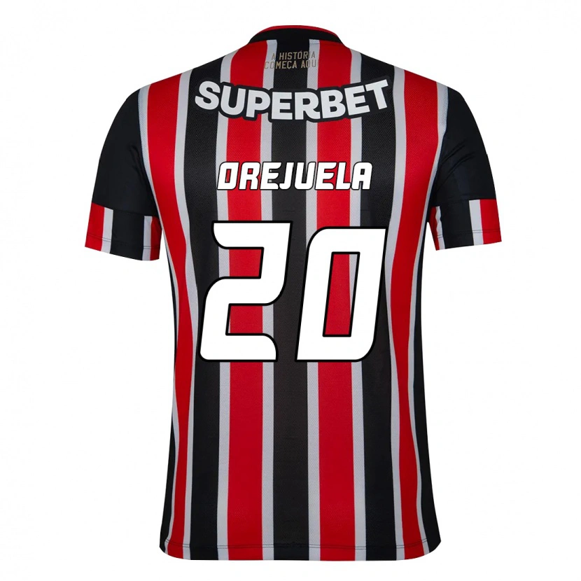 Danxen Heren Luis Manuel Orejuela #20 Zwart Rood Uitshirt Uittenue 2025/26 T-Shirt