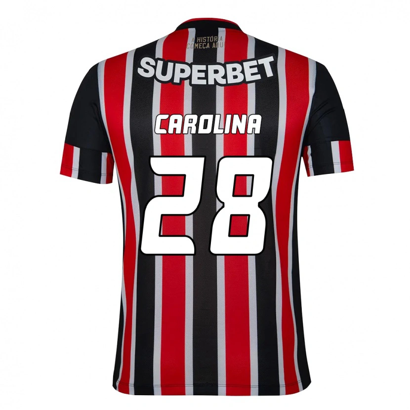 Danxen Heren Ana Carolina #28 Zwart Rood Uitshirt Uittenue 2025/26 T-Shirt
