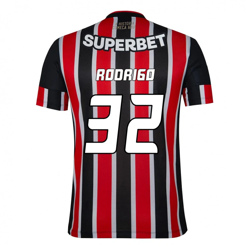 Danxen Heren Rodrigo #32 Zwart Rood Uitshirt Uittenue 2025/26 T-Shirt