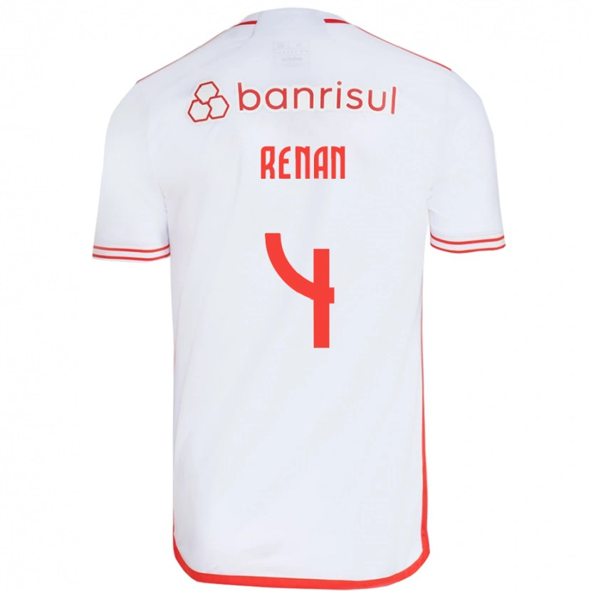 Danxen Heren Robert Renan #4 Wit Rood Uitshirt Uittenue 2025/26 T-Shirt