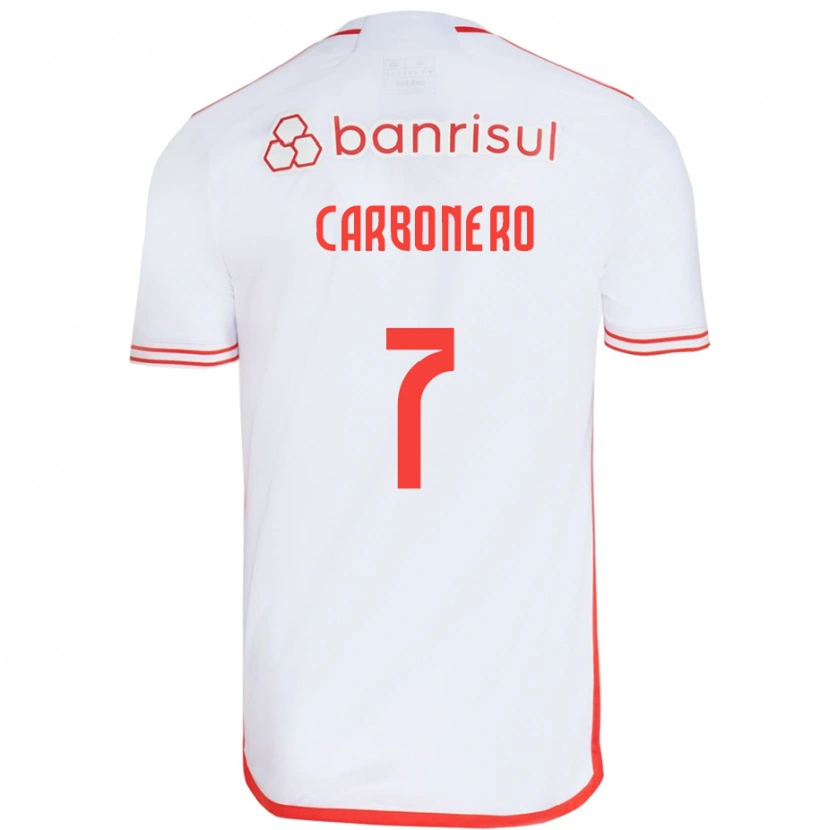 Danxen Heren Johan Carbonero #7 Wit Rood Uitshirt Uittenue 2025/26 T-Shirt
