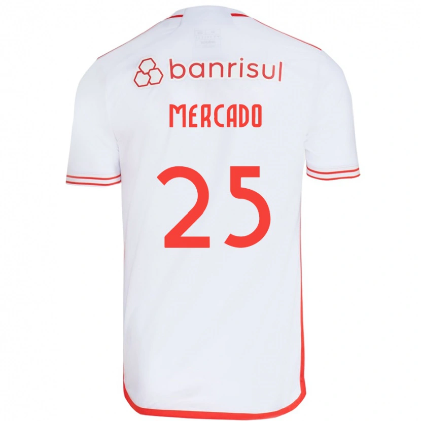 Danxen Heren Gabriel Mercado #25 Wit Rood Uitshirt Uittenue 2025/26 T-Shirt