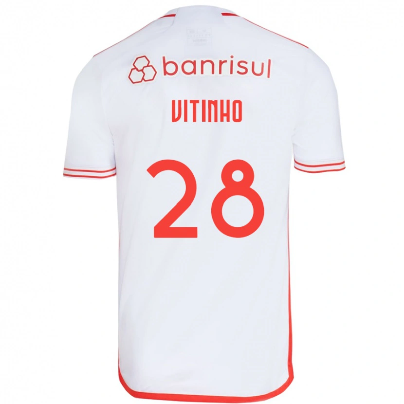 Danxen Heren Vitinho #28 Wit Rood Uitshirt Uittenue 2025/26 T-Shirt