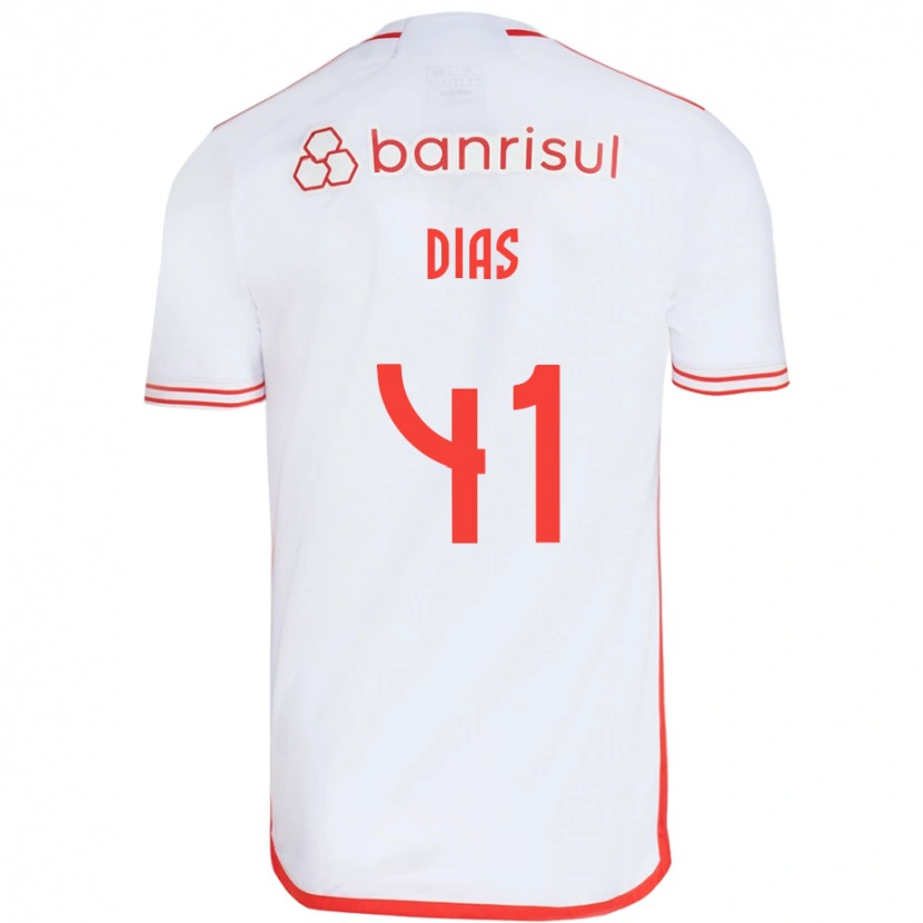 Danxen Heren Matheus Dias #41 Wit Rood Uitshirt Uittenue 2025/26 T-Shirt
