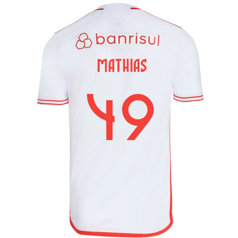 Danxen Heren Ricardo Mathias #49 Wit Rood Uitshirt Uittenue 2025/26 T-Shirt
