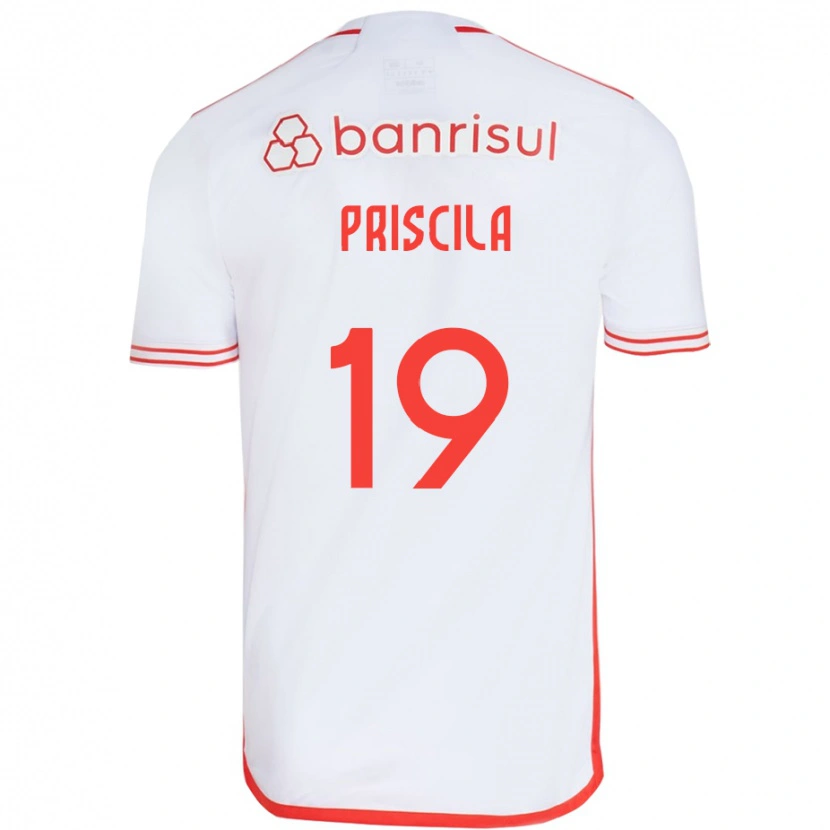 Danxen Heren Priscila #19 Wit Rood Uitshirt Uittenue 2025/26 T-Shirt