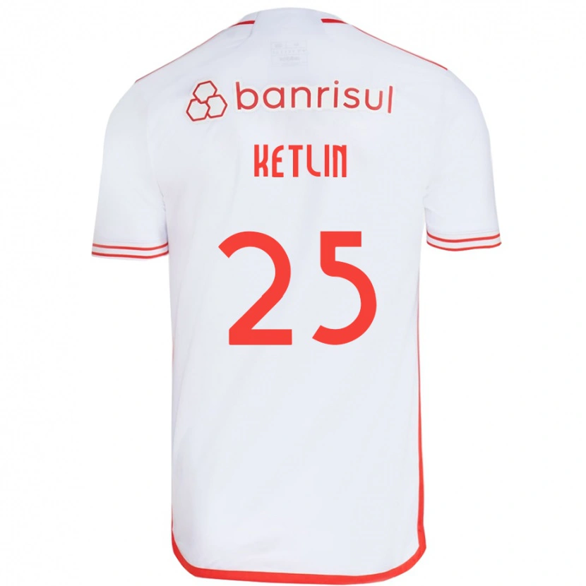 Danxen Heren Ketlin #25 Wit Rood Uitshirt Uittenue 2025/26 T-Shirt