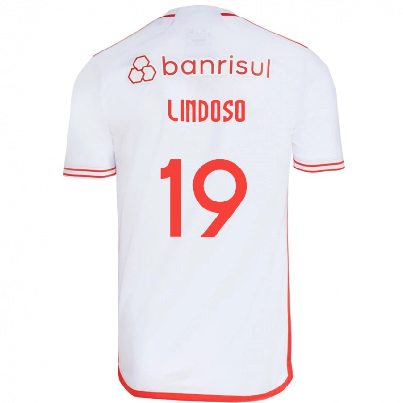 Danxen Heren Rodrigo Lindoso #19 Wit Rood Uitshirt Uittenue 2025/26 T-Shirt