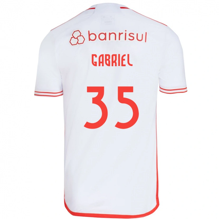 Danxen Heren Ze Gabriel #35 Wit Rood Uitshirt Uittenue 2025/26 T-Shirt