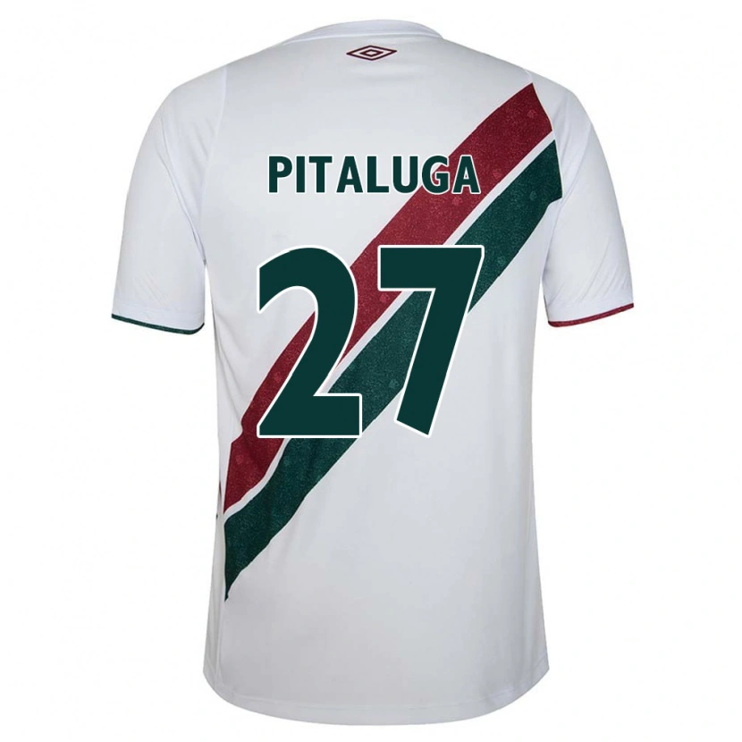 Danxen Heren Marcelo Pitaluga #27 Wit Groen Maroon Uitshirt Uittenue 2025/26 T-Shirt