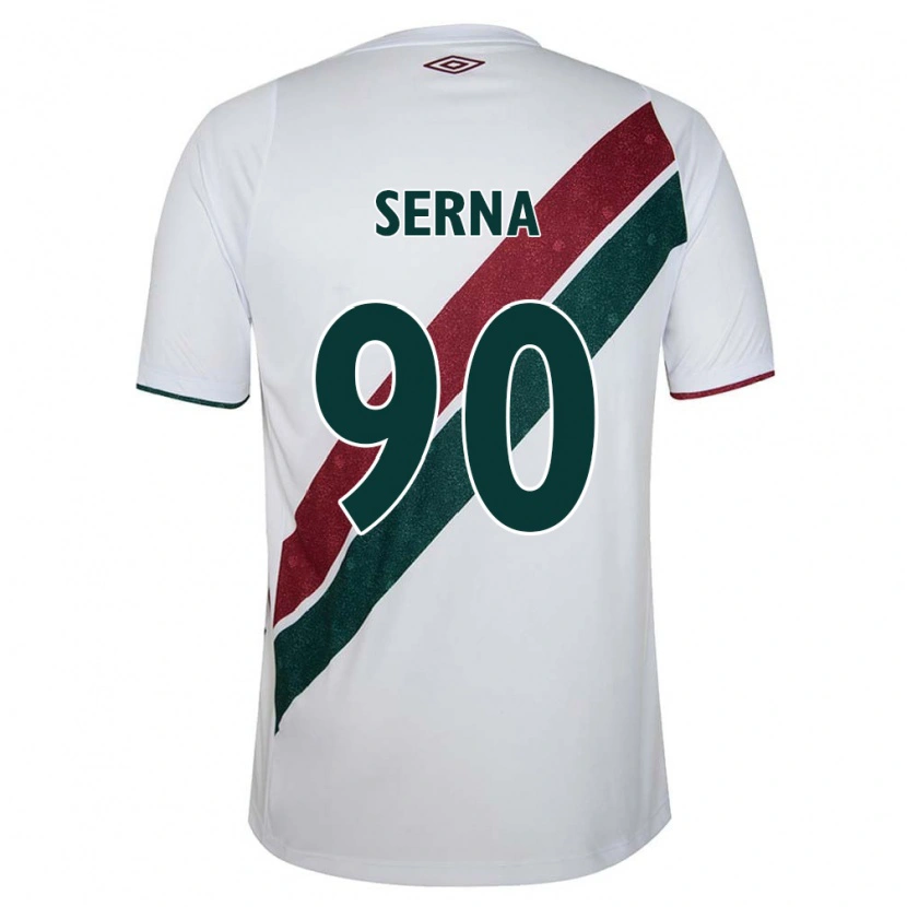 Danxen Heren Kevin Serna #90 Wit Groen Maroon Uitshirt Uittenue 2025/26 T-Shirt