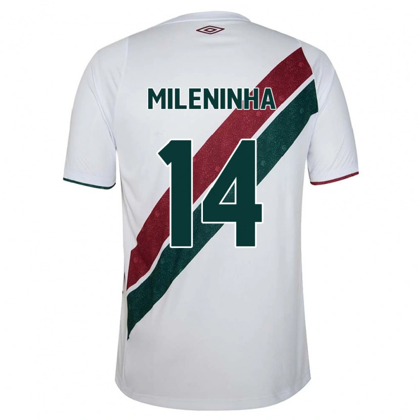 Danxen Heren Mileninha #14 Wit Groen Maroon Uitshirt Uittenue 2025/26 T-Shirt