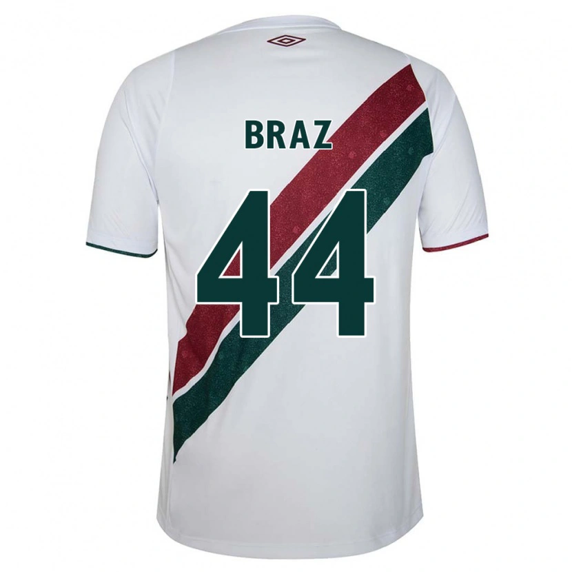 Danxen Heren David Braz #44 Wit Groen Maroon Uitshirt Uittenue 2025/26 T-Shirt