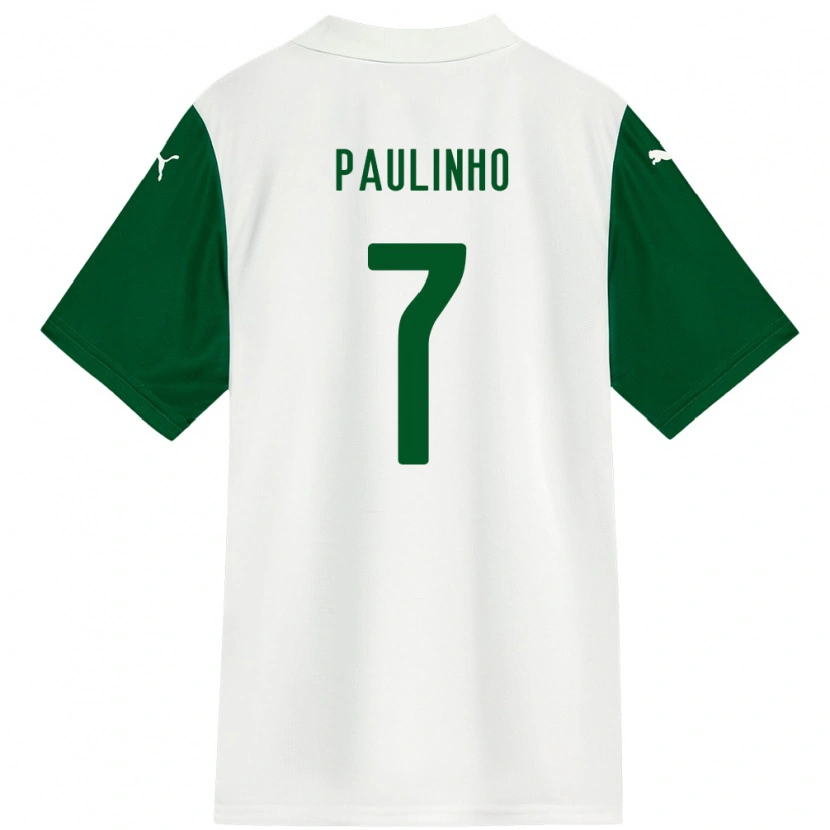 Danxen Heren Paulinho #7 Wit Groen Uitshirt Uittenue 2025/26 T-Shirt