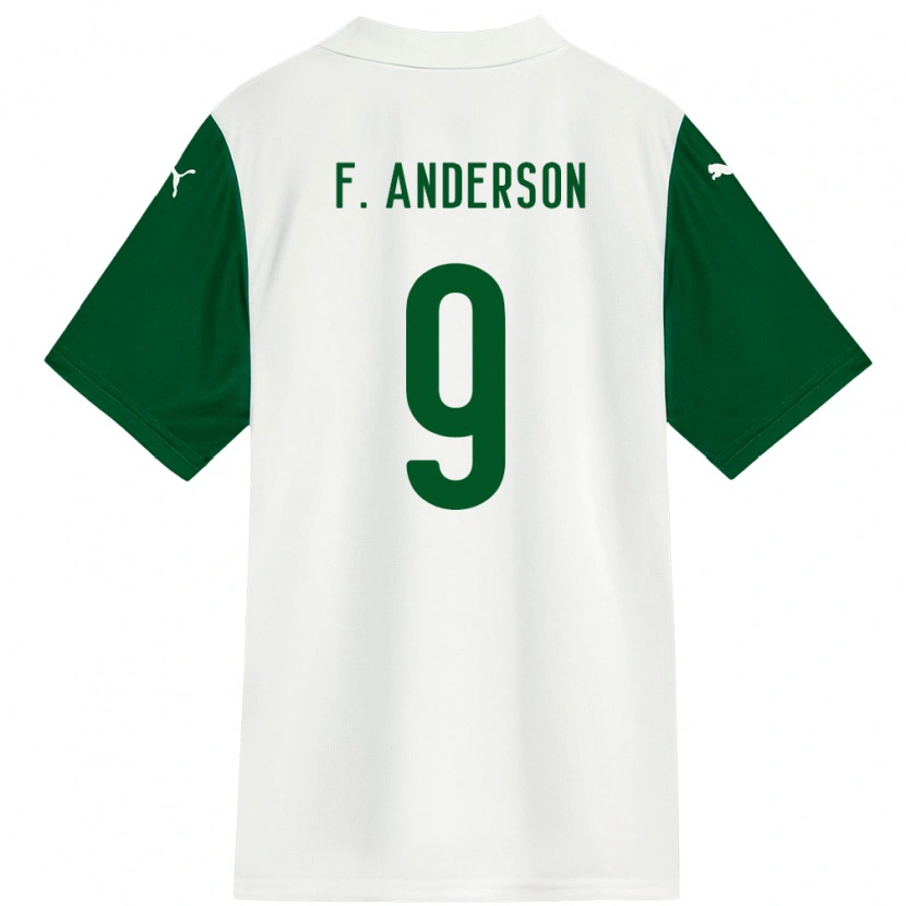 Danxen Heren Felipe Anderson #9 Wit Groen Uitshirt Uittenue 2025/26 T-Shirt