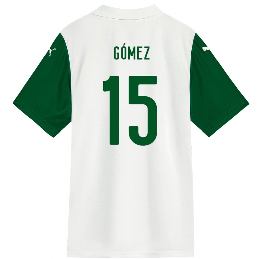 Danxen Heren Gustavo Gómez #15 Wit Groen Uitshirt Uittenue 2025/26 T-Shirt