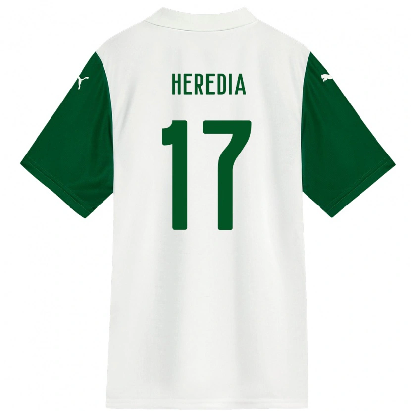 Danxen Heren Jesus Heredia #17 Wit Groen Uitshirt Uittenue 2025/26 T-Shirt
