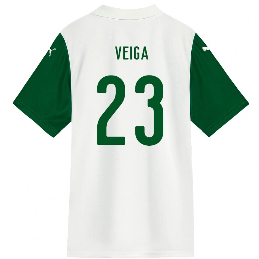 Danxen Heren Raphael Veiga #23 Wit Groen Uitshirt Uittenue 2025/26 T-Shirt