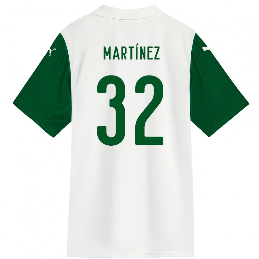 Danxen Heren Emiliano Martínez #32 Wit Groen Uitshirt Uittenue 2025/26 T-Shirt