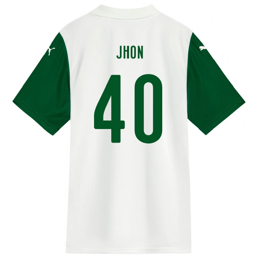 Danxen Heren Jhon Jhon #40 Wit Groen Uitshirt Uittenue 2025/26 T-Shirt