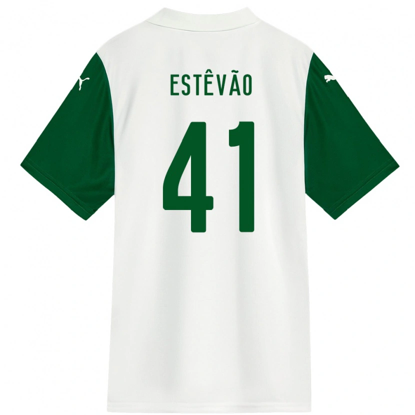 Danxen Heren Estêvão #41 Wit Groen Uitshirt Uittenue 2025/26 T-Shirt
