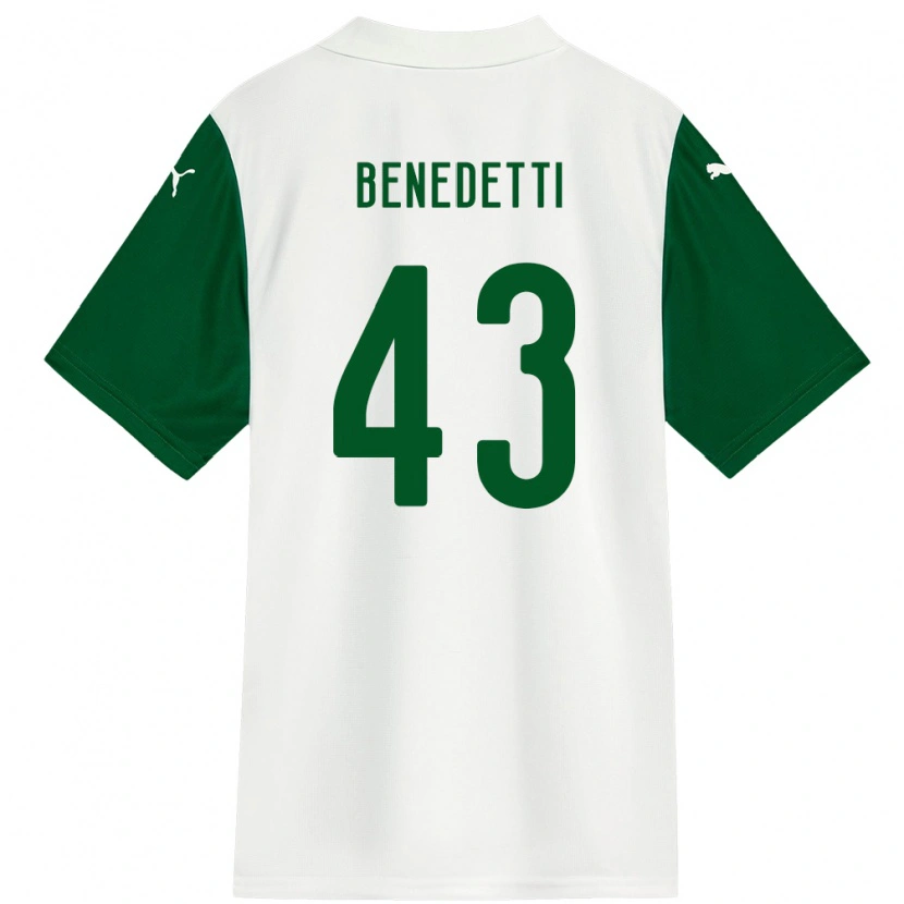 Danxen Heren Luis Benedetti #43 Wit Groen Uitshirt Uittenue 2025/26 T-Shirt