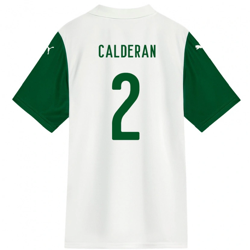 Danxen Heren Bruna Calderan #2 Wit Groen Uitshirt Uittenue 2025/26 T-Shirt