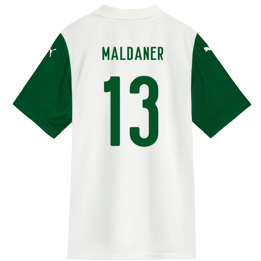 Danxen Heren Pati Maldaner #13 Wit Groen Uitshirt Uittenue 2025/26 T-Shirt
