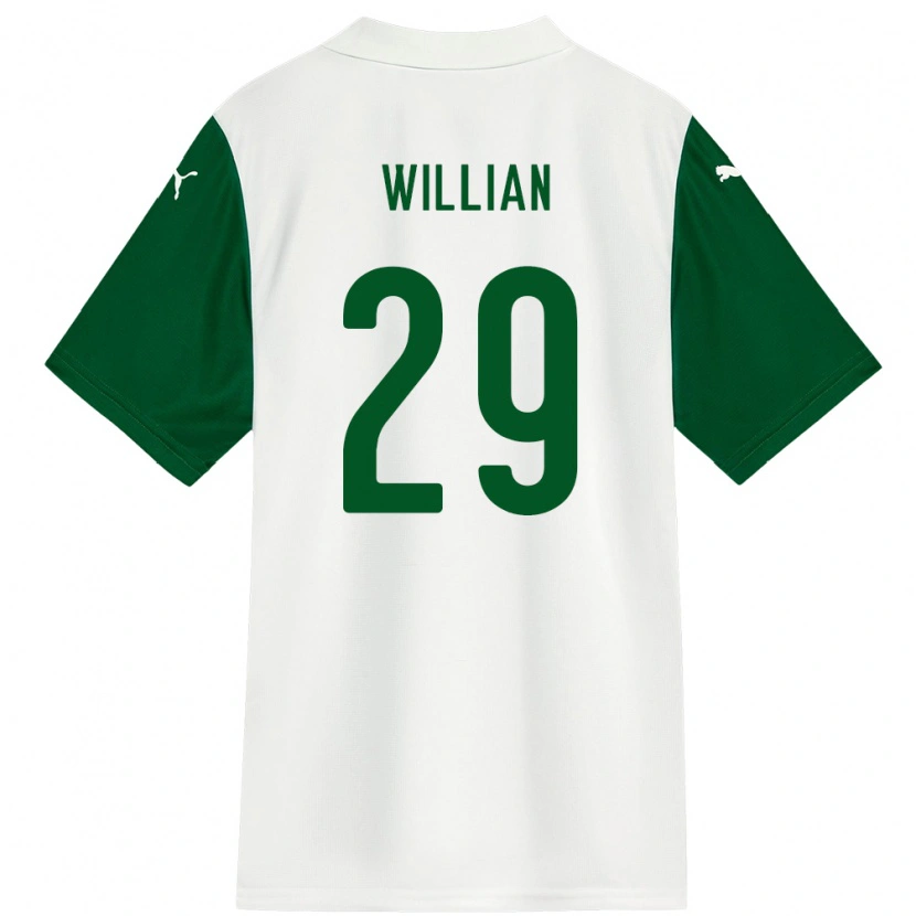 Danxen Heren Willian #29 Wit Groen Uitshirt Uittenue 2025/26 T-Shirt