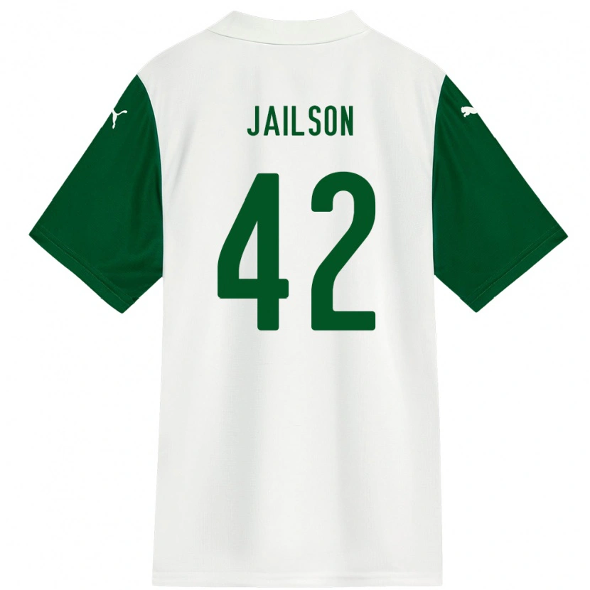 Danxen Heren Jailson #42 Wit Groen Uitshirt Uittenue 2025/26 T-Shirt