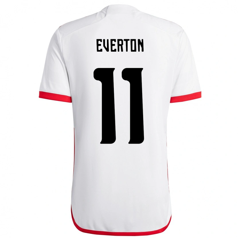 Danxen Heren Everton #11 Wit Rood Uitshirt Uittenue 2025/26 T-Shirt