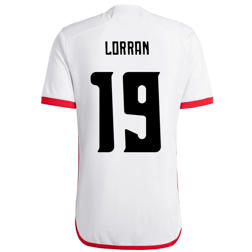 Danxen Heren Lorran #19 Wit Rood Uitshirt Uittenue 2025/26 T-Shirt
