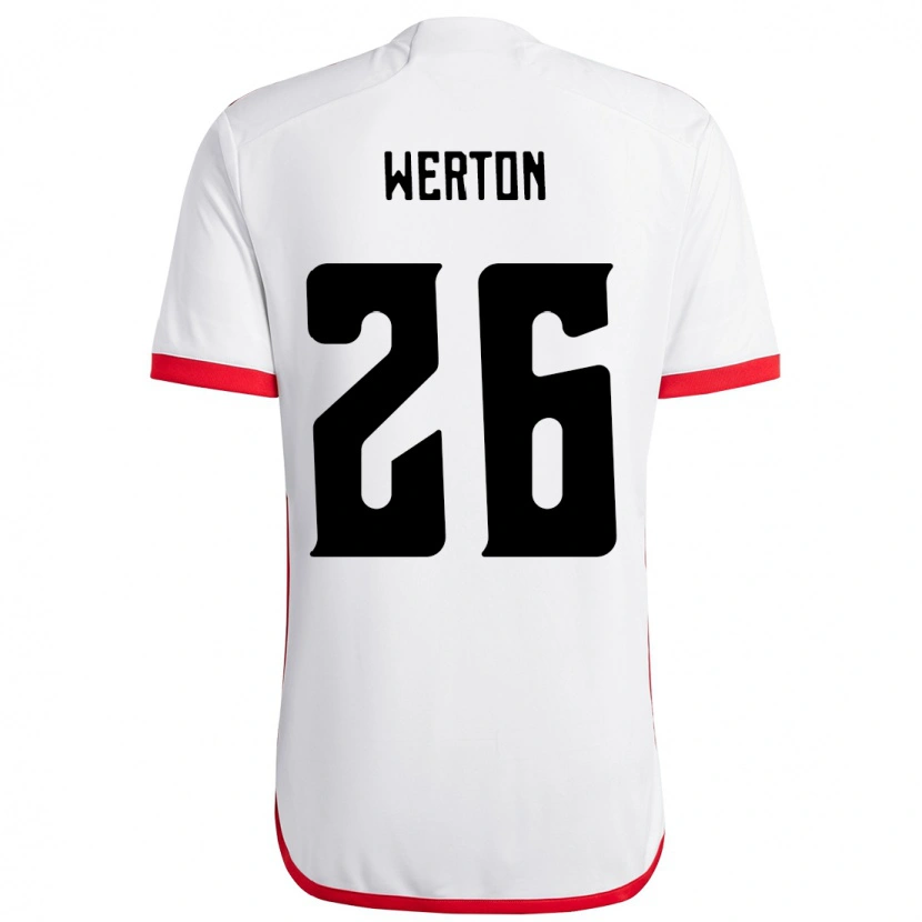 Danxen Heren Werton #26 Wit Rood Uitshirt Uittenue 2025/26 T-Shirt