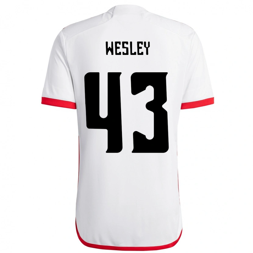 Danxen Heren Wesley #43 Wit Rood Uitshirt Uittenue 2025/26 T-Shirt