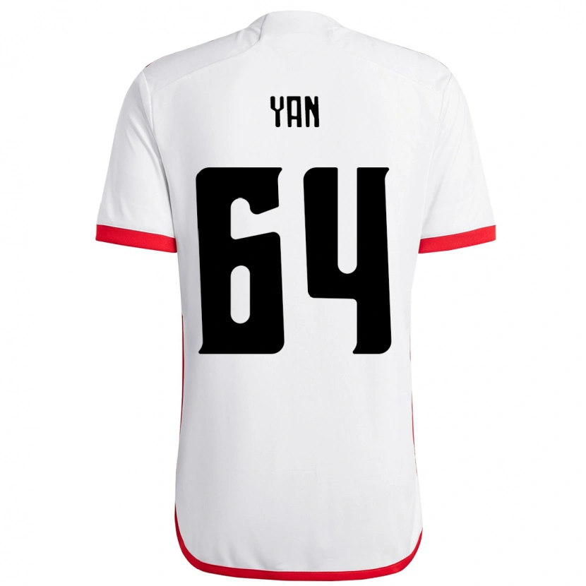 Danxen Heren Wallace Yan #64 Wit Rood Uitshirt Uittenue 2025/26 T-Shirt
