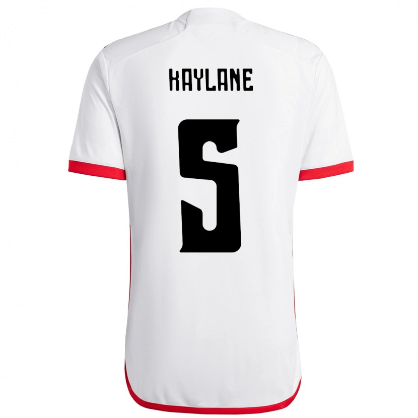Danxen Heren Kaylane #5 Wit Rood Uitshirt Uittenue 2025/26 T-Shirt
