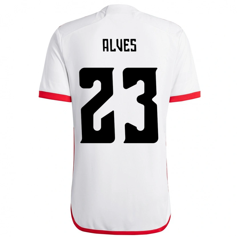 Danxen Heren Karol Alves #23 Wit Rood Uitshirt Uittenue 2025/26 T-Shirt
