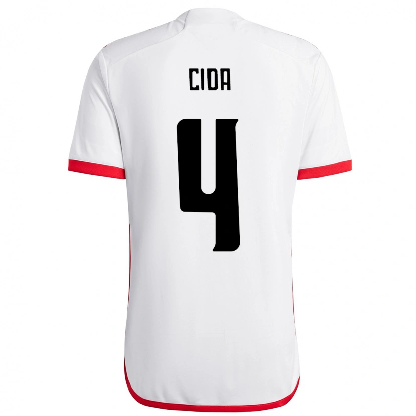 Danxen Heren Cida #4 Wit Rood Uitshirt Uittenue 2025/26 T-Shirt