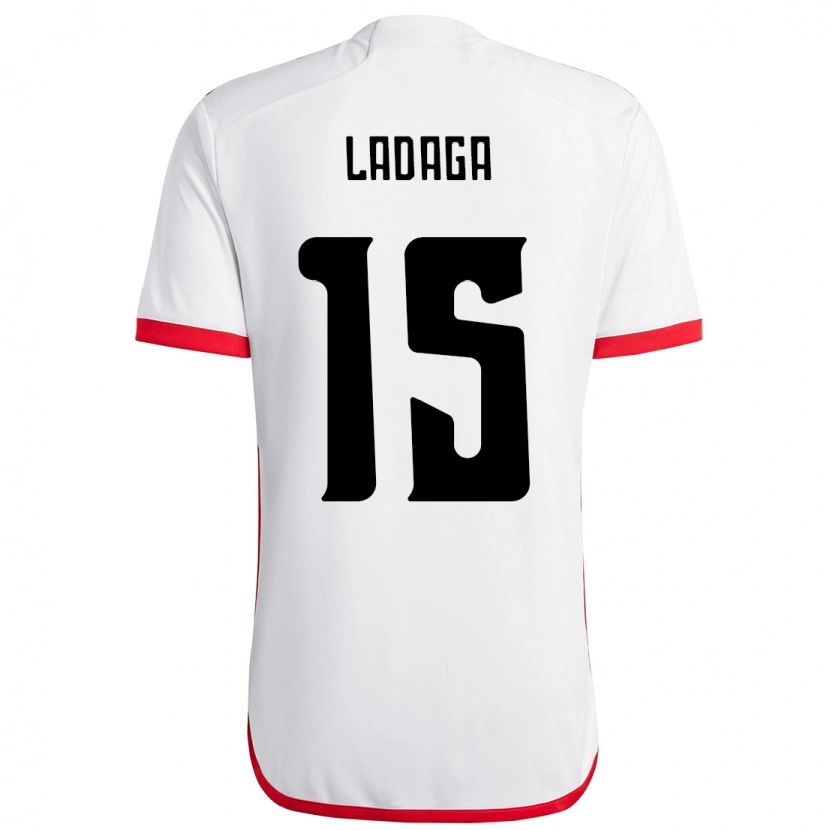 Danxen Heren Carol Ladaga #15 Wit Rood Uitshirt Uittenue 2025/26 T-Shirt