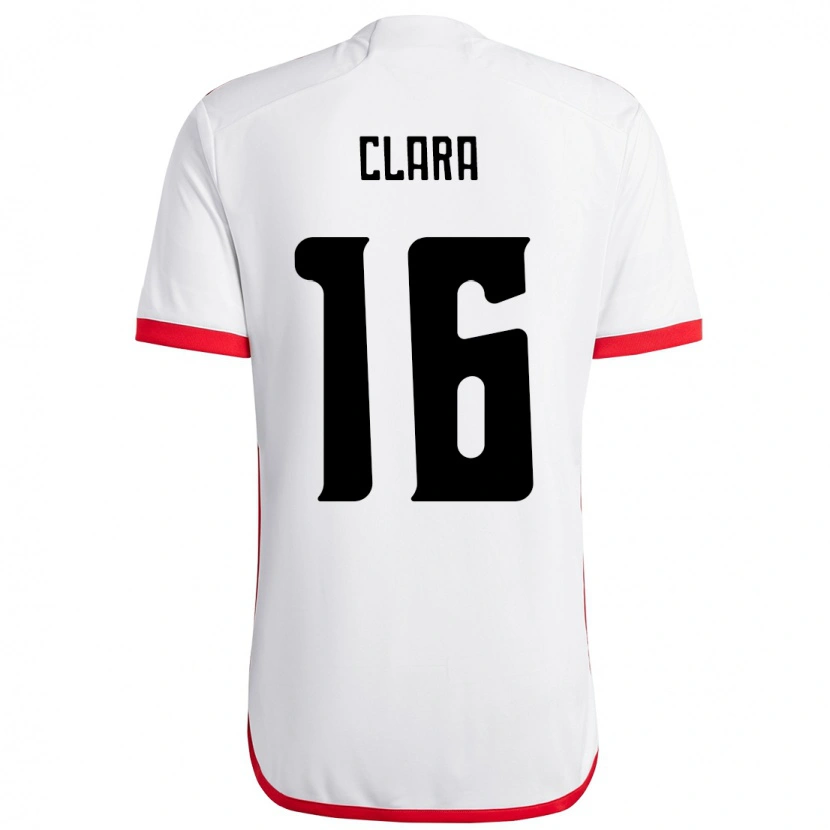 Danxen Heren Ana Clara #16 Wit Rood Uitshirt Uittenue 2025/26 T-Shirt