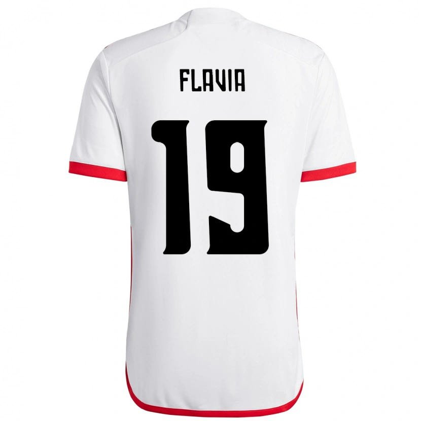 Danxen Heren Flavia #19 Wit Rood Uitshirt Uittenue 2025/26 T-Shirt