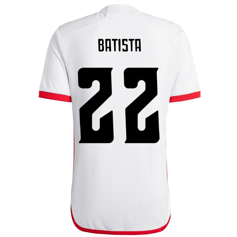 Danxen Heren Gabriel Batista #22 Wit Rood Uitshirt Uittenue 2025/26 T-Shirt
