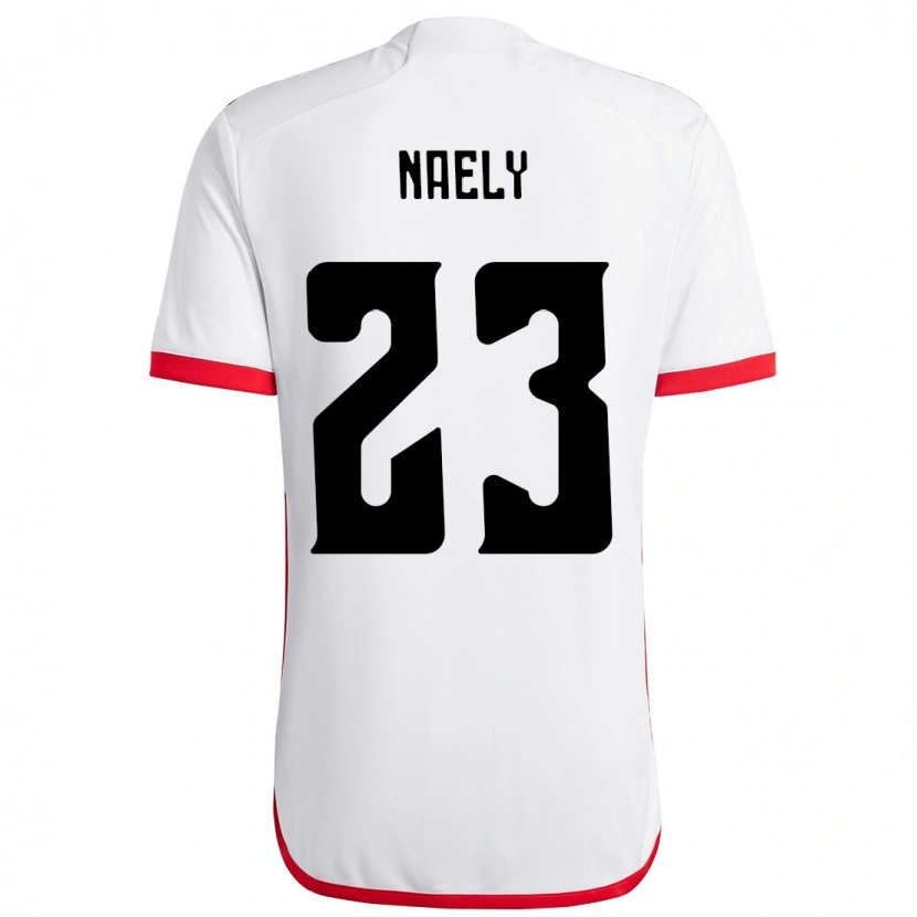 Danxen Heren Naely #23 Wit Rood Uitshirt Uittenue 2025/26 T-Shirt