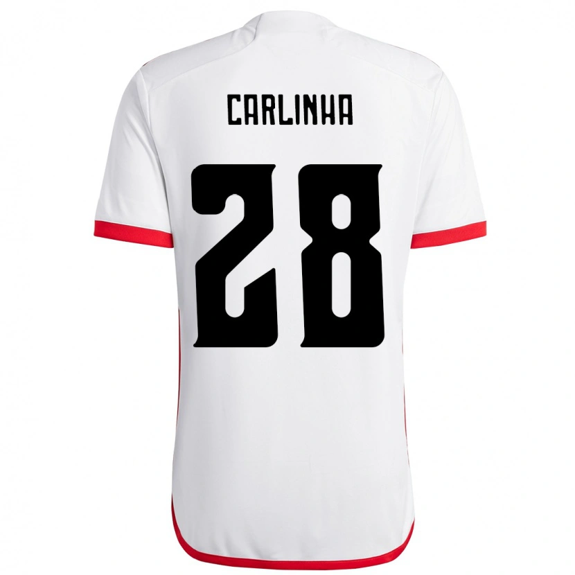 Danxen Heren Carlinha #28 Wit Rood Uitshirt Uittenue 2025/26 T-Shirt