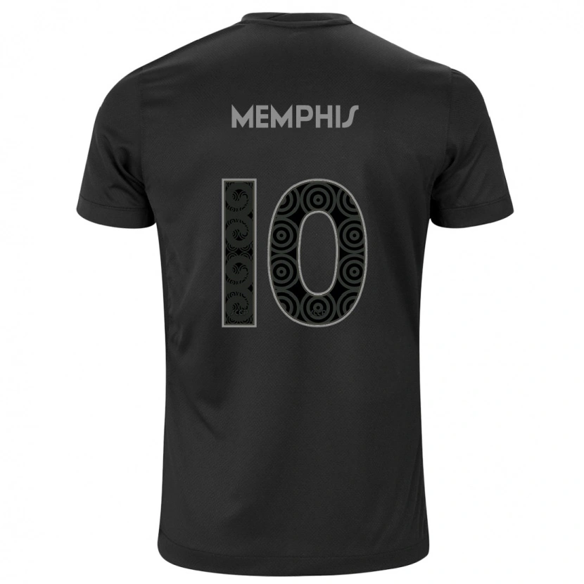 Danxen Heren Memphis Depay #10 Zwart Wit Uitshirt Uittenue 2025/26 T-Shirt
