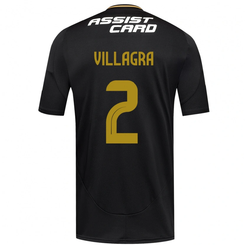 Danxen Heren Jonathan Villagra #2 Zwart Wit Uitshirt Uittenue 2025/26 T-Shirt