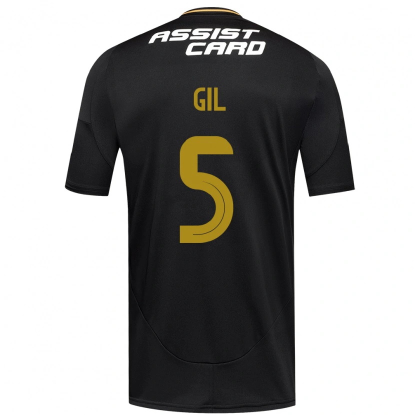 Danxen Heren Leonardo Gil #5 Zwart Wit Uitshirt Uittenue 2025/26 T-Shirt