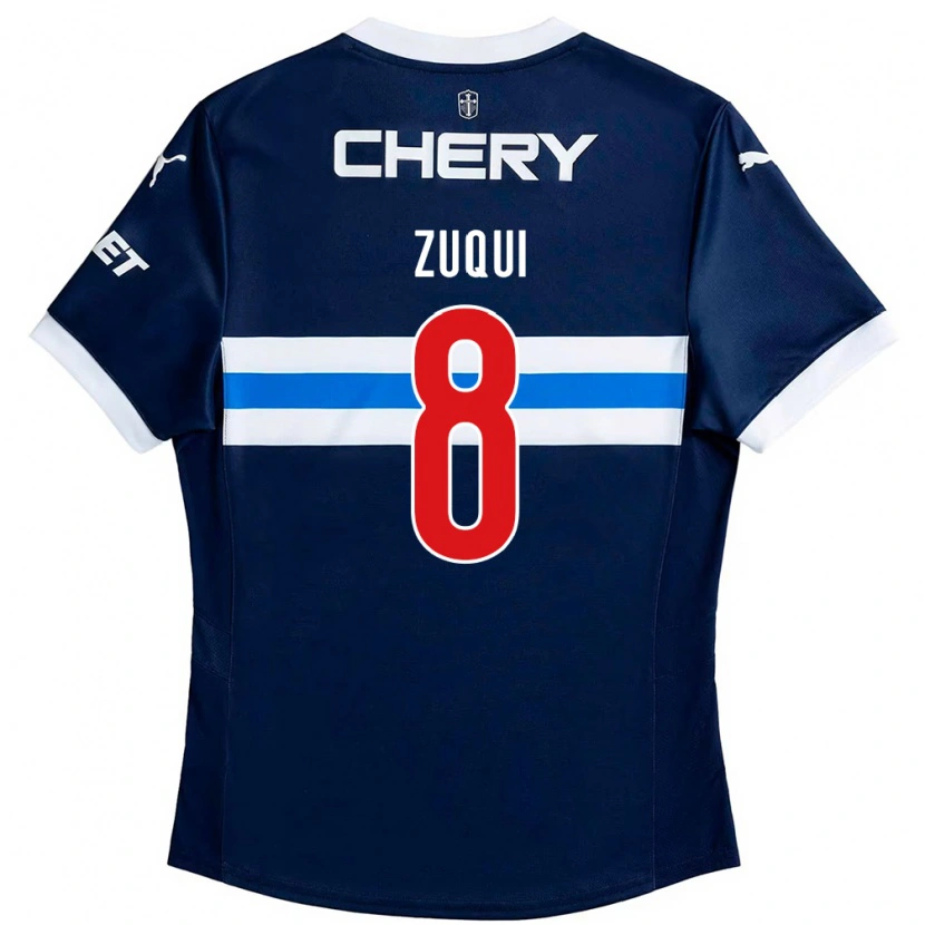 Danxen Heren Fernando Zuqui #8 Koningsblauw Wit Uitshirt Uittenue 2025/26 T-Shirt