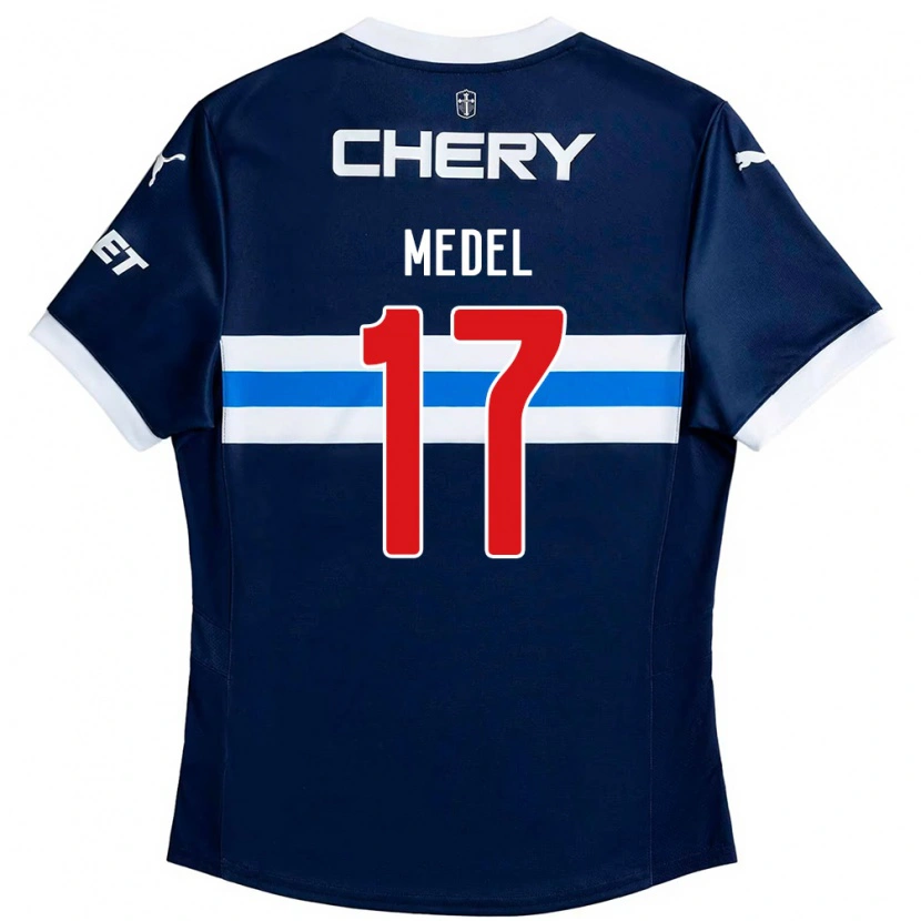 Danxen Heren Gary Medel #17 Koningsblauw Wit Uitshirt Uittenue 2025/26 T-Shirt